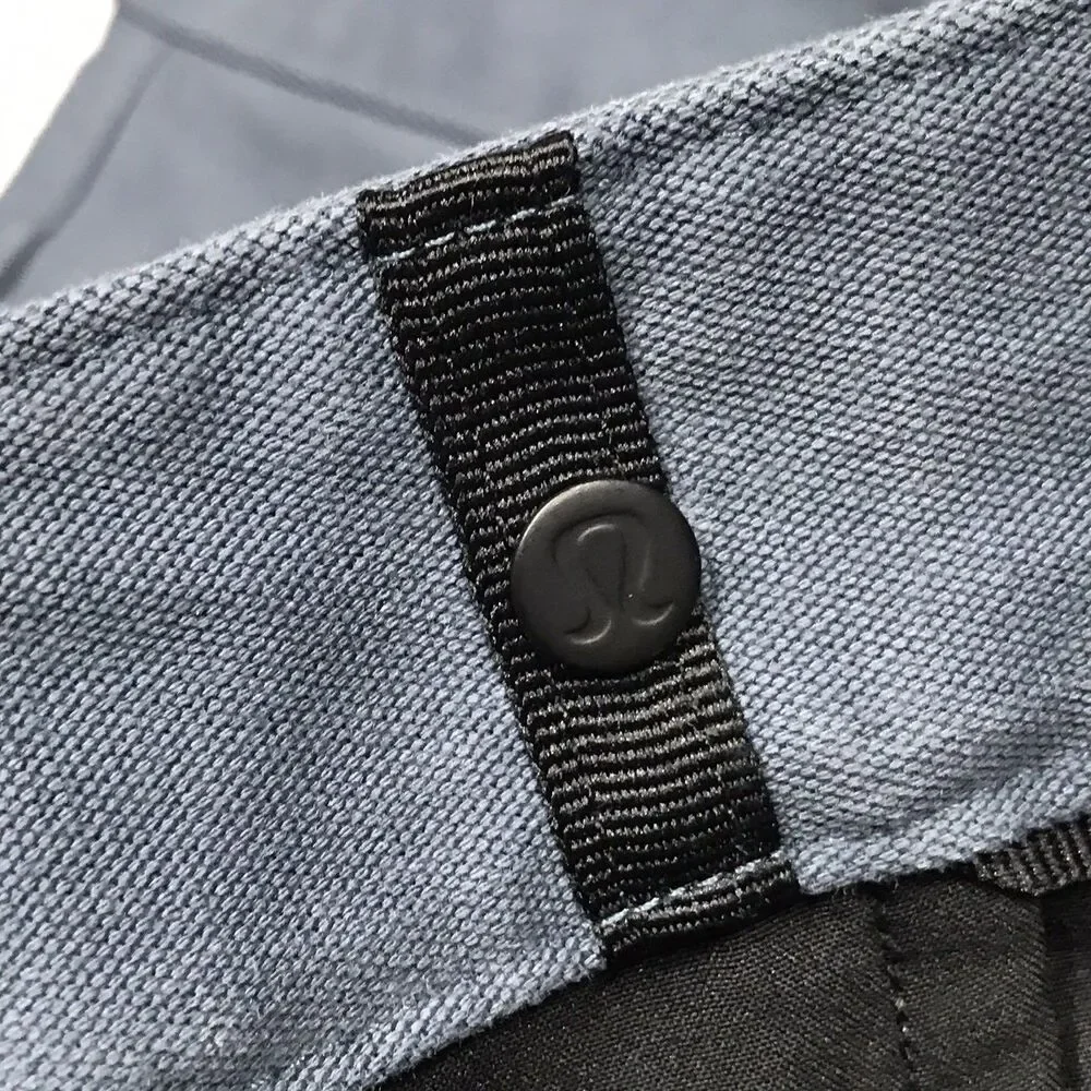 LULULEMON ABC Pant Men 34x33 Blue Slim Fit Utilitech Abrasion Chino LM5ABOS
